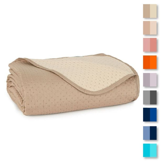 Quilt copriletto matrimoniale trapuntato bicolor Passion